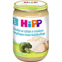 Piure pentru copii HiPP Broccoli/Rice/Rabbit 220g (6433)