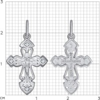 Pandantiv din aur alb cu zirconii Sokolov 121374-3 1,02g imaginea #2 — magazin online Desire.md