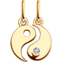 Pandantiv din aur cu zirconiu Sokolov 51-130-01639-1  1,14g