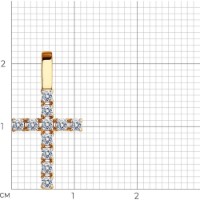Pandantiv din aur cu zirconiu Sokolov 51-130-01652-1  0,85g imaginea #2 — magazin online Desire.md