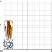 Pandantiv din aur cu zirconiu  Sokolov 51-130-01726-1  0,61g imaginea #2 — magazin online Desire.md