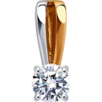 Pandantiv din aur cu zirconiu  Sokolov 51-130-01726-1  0,61g