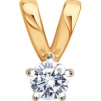 Pandantiv din aur cu zirconiu Sokolov 51-130-01973-2  0,33g