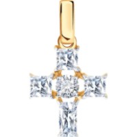 Pandantiv din aur cu zirconiu Sokolov 51-130-02931-1  1,28g