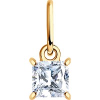 Pandantiv din aur cu zirconiu Sokolov 51-130-02938-1  0,41g