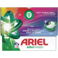 Капсулы для стирки Ariel All in One Pods Color 15pcs