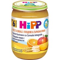 Piure pentru copii HiPP Fruits With Whole Grains 190g (4800)