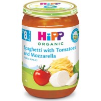 Piure pentru copii HiPP Spaghetti/Tomatoes/Mozzarella 220g (6400)