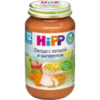 Piure pentru copii HiPP Vegetables & Noodles With Chicken 220g (6803)