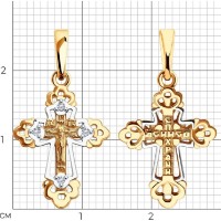 Pandantiv din aur cu zirconiu Diamant 51-131-01742-1  0,9g imaginea #2 — magazin online Desire.md