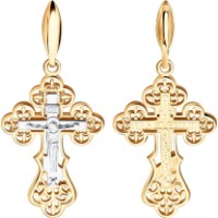 Pandantiv din aur combinat Sokolov 51-131-01377-1  1,68g