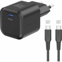 Încărcător Swissten GaN USB-C + Cable USB-C/USB-C 1.2m Black imaginea #1 — magazin online Desire.md