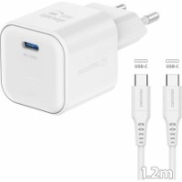 Încărcător Swissten GaN USB-C + Cable USB-C/USB-C 1.2m White