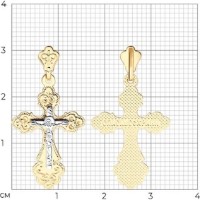 Pandantiv din aur combinat Sokolov 51-131-01392-1  1,11g imaginea #2 — magazin online Desire.md