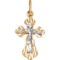 Подвеска из комбинированного золота Diamant 51-131-01399-1  0,78g