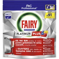 Detergent pentru mașine de spălat vase Fairy Professional Platinum Plus Lemon 91pcs