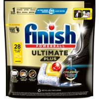 Detergent pentru mașine de spălat vase Finish Ultimate Plus All in One Lemon 28tab
