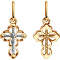 Pandantiv din aur combinat Sokolov 51-131-01837-1 0,39g