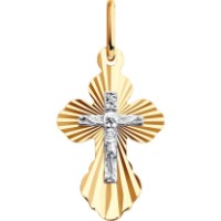 Pandantiv din aur combinat Sokolov 51-131-02366-1  0,65g