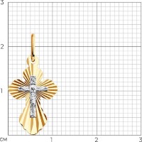 Pandantiv din aur combinat Sokolov 51-131-02366-1  0,65g imaginea #2 — magazin online Desire.md