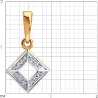 Pandantiv din aur cu diamante Sokolov 51-230-00421-1  0,52g imaginea #3 — magazin online Desire.md