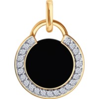 Pandantiv din aur cu agat și zirconiu Sokolov 51-330-00074-1  2,78g