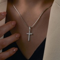 Pandantiv din aur alb cu zirconiu Sokolov 52-130-00375-1  1g imaginea #3 — magazin online Desire.md