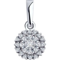 Pandantiv din aur alb cu zirconiu Sokolov 52-130-01945-1  0,71g