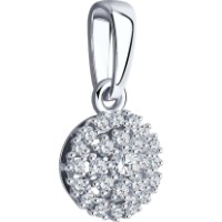 Pandantiv din aur alb cu zirconiu Sokolov 52-130-01945-1  0,71g imaginea #3 — magazin online Desire.md