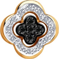 Pandantiv din aur diamant si diamant negru Sokolov 7030003  0,98g imaginea #3 — magazin online Desire.md