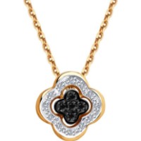 Pandantiv din aur diamant si diamant negru Sokolov 7030003  0,98g