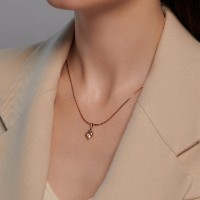 Pandantiv din aur cu diamante și hrizolit Sokolov 73-00021  1,01g imaginea #2 — magazin online Desire.md