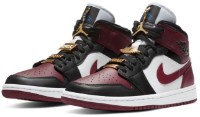 Ghete pentru dame Nike Air Jordan 1 Mid SE Black/Dark Beetroot/White/Hyper Royal, s.37.5 imaginea #1 — magazin online Desire.md