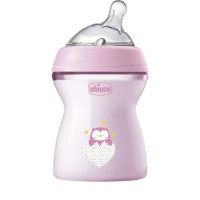 Biberon pentru bebeluș Chicco Natural Feeling 250ml 2m+ Bee&Cloud