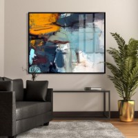 Pictură ArtShop Yellow & Blue Abstract Colors 75x50cm (PA289-M)