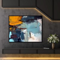 Pictură ArtShop Yellow & Blue Abstract Colors 75x50cm (PA289-M-L)