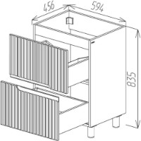 Шкаф под умывальник Bayro Santos Allegro 600 (125546) фото №3 — интернет-магазин Desire.md