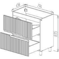 Dulap pentru lavoar Bayro Santos Allegro 800 (125547) imaginea #3 — magazin online Desire.md