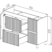 Dulap pentru lavoar Bayro Santos Auris 1200 (125548) imaginea #3 — magazin online Desire.md