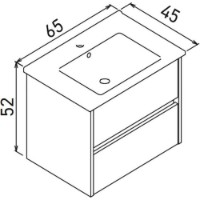 Lavoar cu dulap Orka Arno  65 Grey imaginea #3 — magazin online Desire.md