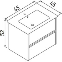 Lavoar cu dulap Orka Arno 65 Kasmir imaginea #2 — magazin online Desire.md