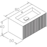 Dulap cu chiuvetă Orka Cube 80 Mink Matt (3408) imaginea #3 — magazin online Desire.md
