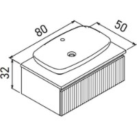 Lavoar cu dulap Orka entia 80 Mese (20103) imaginea #2 — magazin online Desire.md