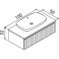 Lavoar cu dulap Orka Lentia 100 Mat Kasmir (20100) imaginea #2 — magazin online Desire.md