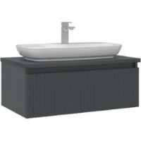 Lavoar cu dulap Orka Lentia 80 Anthracite (20102)