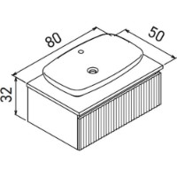 Lavoar cu dulap Orka Lentia 80 White (20105) imaginea #2 — magazin online Desire.md