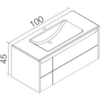 Dulap pentru lavoar Orka Likya 100 White Matt imaginea #4 — magazin online Desire.md