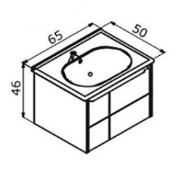Dulap cu lavoar Orka Likya 65 White Matt imaginea #3 — magazin online Desire.md