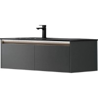 Шкаф с умывальником Orka Lisbon 110 Black Matt (17163)