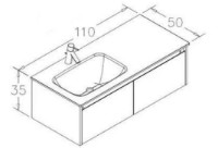 Dulap cu lavoar Orka Lisbon 110 Black Matt (17163) imaginea #2 — magazin online Desire.md